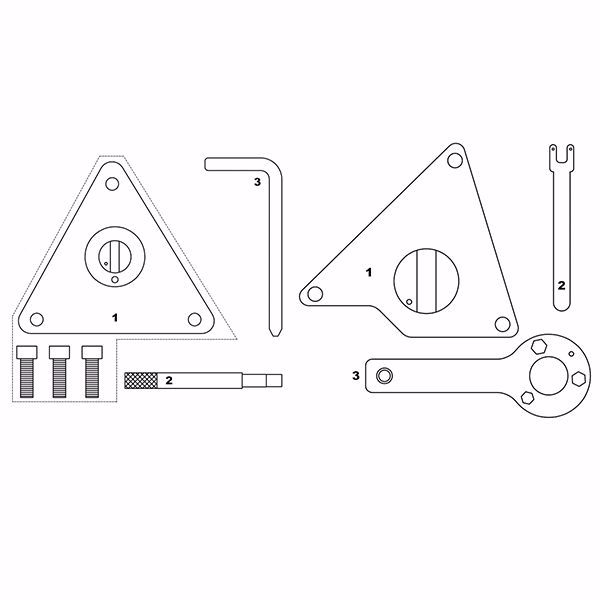 Kit Messa In Fase Fiat Multiair FG 192/FT10 – Per 1.4 16V, Include 3 Attrezzi Per Motori Multiair
